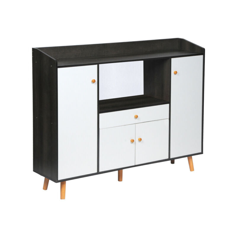 Sideboard 4 Doors 1 Drawer Cupboard Storage Cabinet Home Living Room Hallway BN