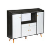 Sideboard 4 Doors 1 Drawer Cupboard Storage Cabinet Home Living Room Hallway BN