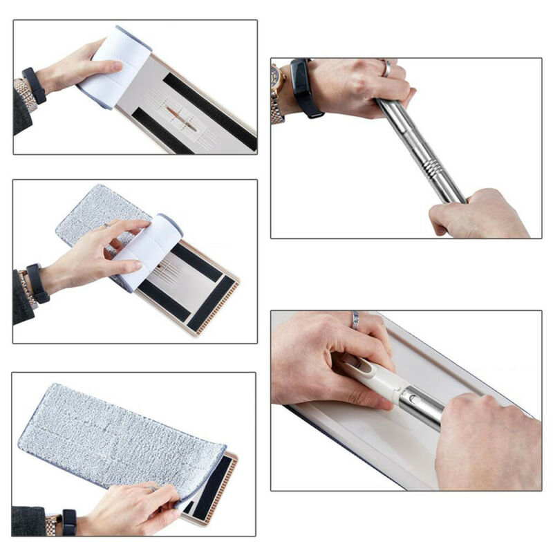 8Pcs Mop Replacement Microfibre Pads Flat Mop Towel Mop Tool Head Mop Cloth