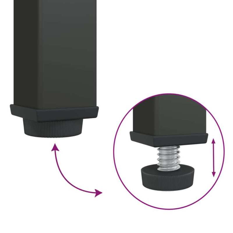 Highboard Black 85x40x180 Glass and Steel G7G8