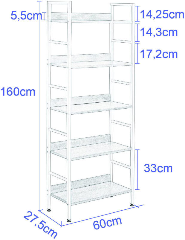 5Tier Ladder wood Shelf Storage Shelving Unit Bookcase Corner Rack Display Stand