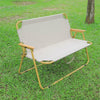 2 Seater Folding Camping Chair Portable Outdoor Picnic Oxford Beach Steel Frame