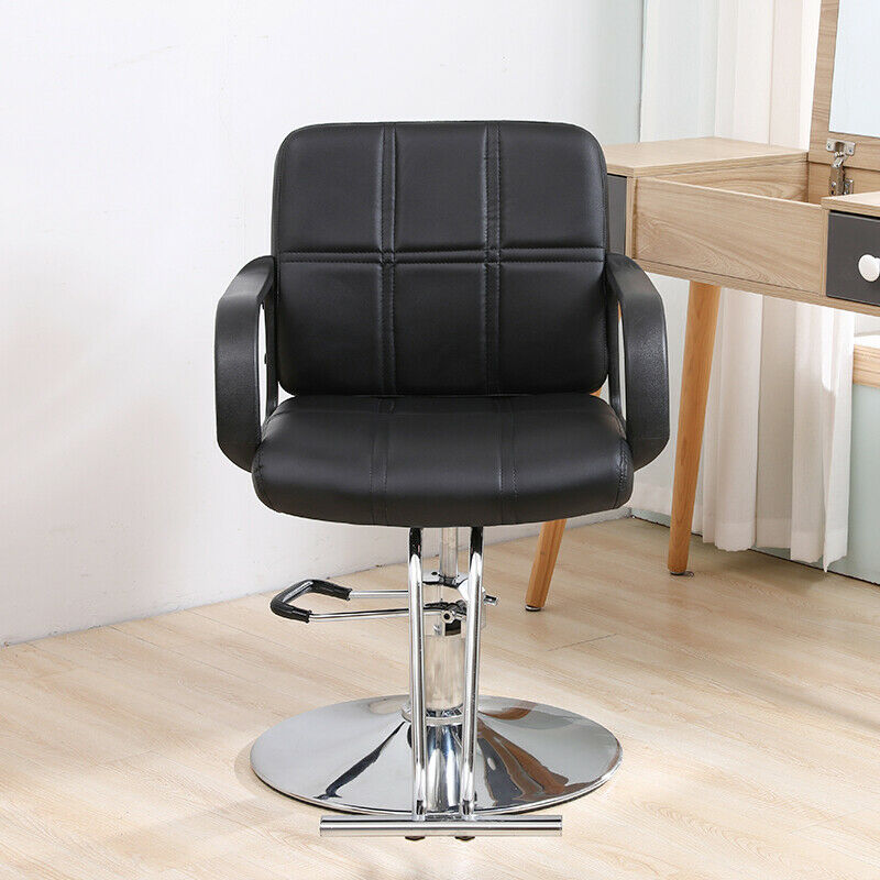 Beauty Salon Haircut Chair Hairdressing Barber Chair PU Leather Black Elegance