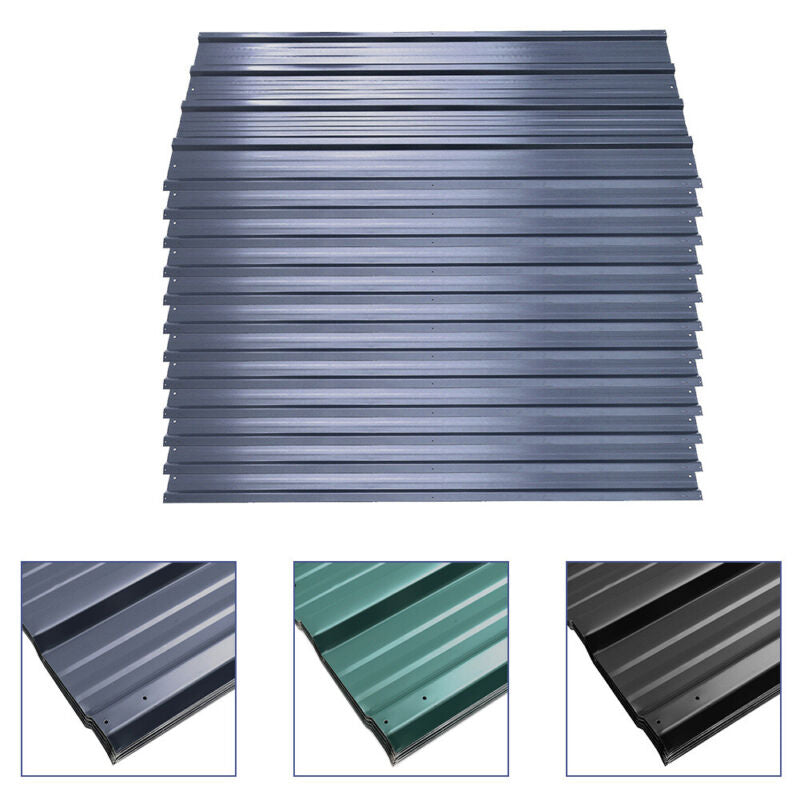 12/24X Corrugated Roof Sheets Galvanized Zinc Garage Carport Garden Shed Roofing
