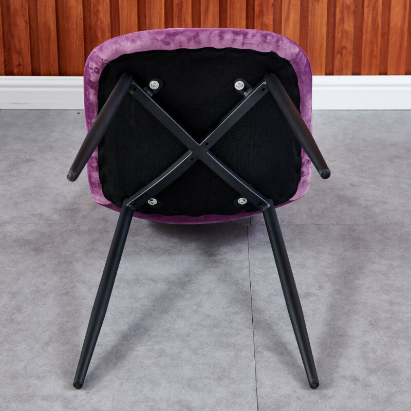 Set of 4 Velvet Dining Chairs Upholstered Seat Home Living Room Lounge Bedroom