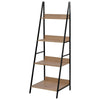 Ladder Shelf Bookcase, Industrial 4 Tier Bookshelf, Storage Rack Shelves