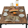 Dining Table 2 Bench Set Dinner Set Kitchen Dining Room Restaurant Rustic Brown