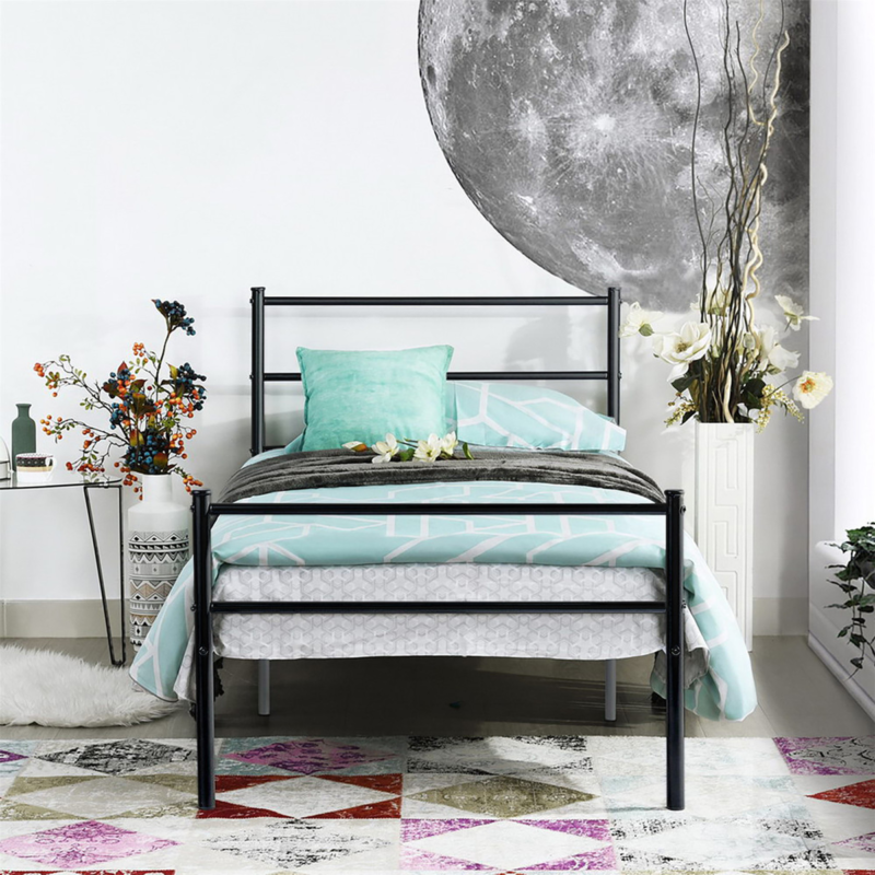 3FT Single Size Solid Bedstead Base Strong Metal Bed Frame Home