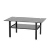 Rectangle Black Glass Coffee Table Clear Coffee Table Living Room Furniture MA