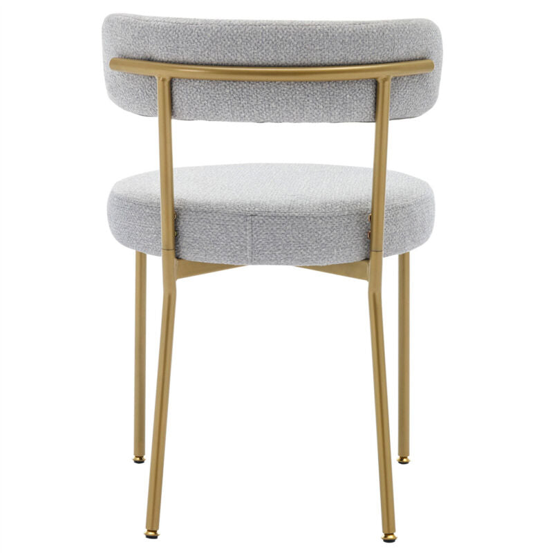 Set of 2 Dining Chairs Upholstered Accent Chairs Kitchen Chairs w/ Metal Legs MR