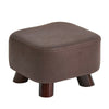 Wooden Footstools Ottoman Leather Foot Stool Rectangle Footrest Padded