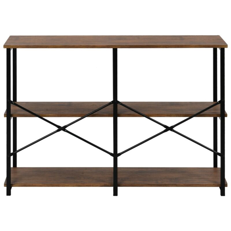 Console Table,3-Tier Console Sofa Table, Industrial Foyer Table for Living Room