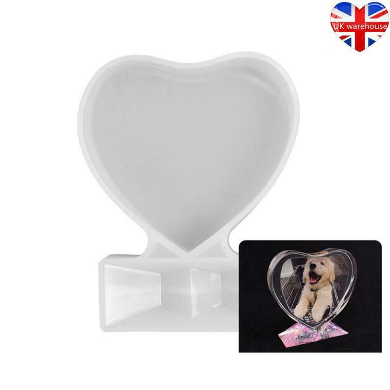 DIY Resin Mould Love Heart Rectangular Photo Frame Silicone Mold Valentine Gift