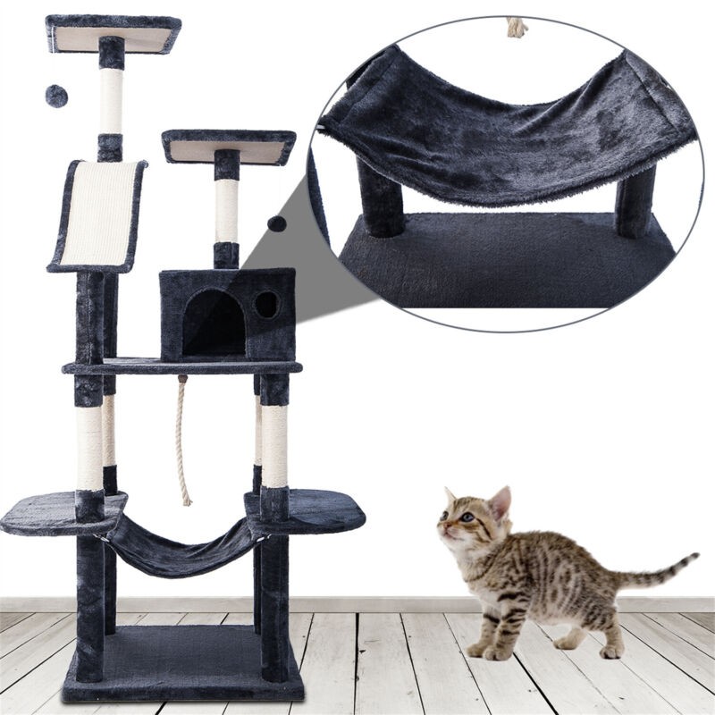 Cat Tree 170cm Cat Tower Activity Centre Scratching Post for Large Cat Kitten MI