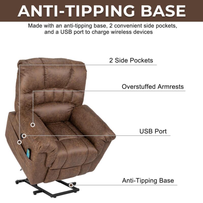 Large power lift deals recliners