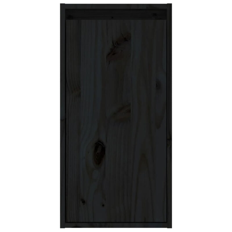 TV Cabinets 6 pcs Black Solid Wood Pine N7C8