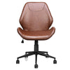 Ergonomic Leisure Chair PU Leather Rolling Upholstered Task Chair Adjustable