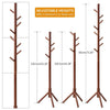 Adjustable Wooden Coat Rack Stand Clothes Storage Free Standing Clothes Hanger