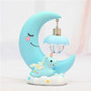 Resin Unicorn Moon LED Night Light Baby Children Nursery Room Bedside Lamp Gift