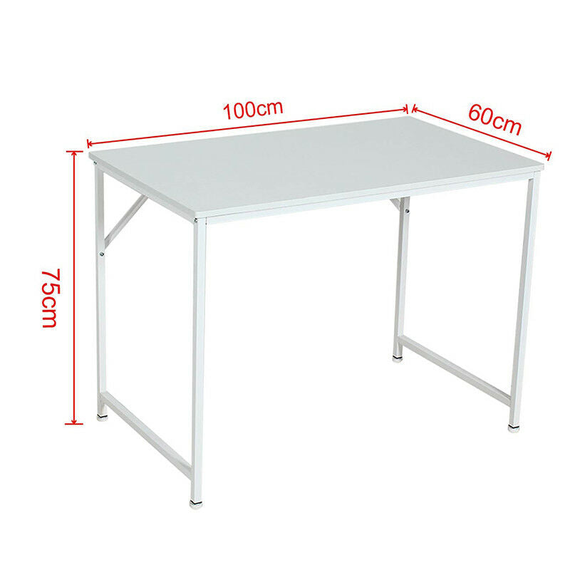 Computer Laptop Table Desk Wood Top Study Office Home Workstation Black/White