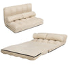 3 IN 1 Folding Lazy Sofa Bed Floor Sleeper Seat 6-Position Adjustable 2 Pillows