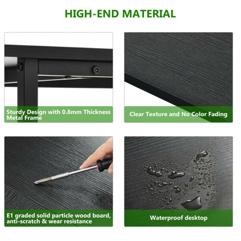 Corner Desk Study Table L shaped for Computer PC Laptop Home Office Workstation