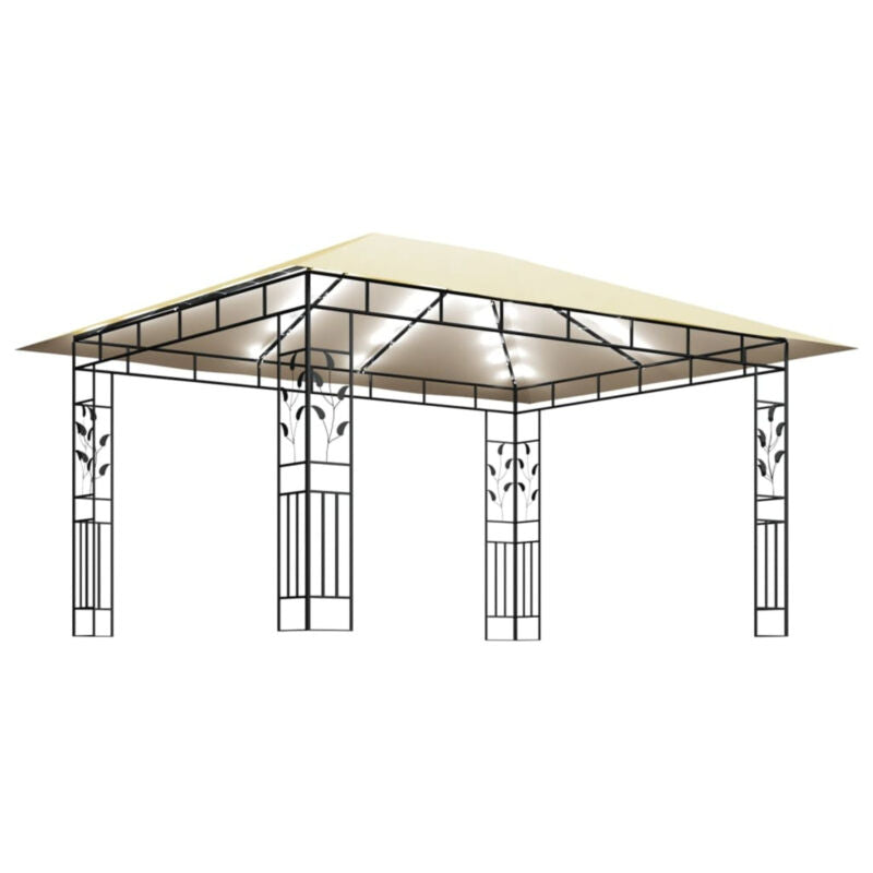 Gazebo with Mosquito Net and String 4x3x2.73 m 180 g/m² V9F1