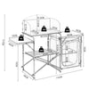 Portable Camping Kitchen Table Outdoor Folding Garden Picnic Desk w/ Storage Bag