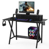 X- Shaped Gaming Computer Desk Ergonomic Workstation with Extra Monitor Riser