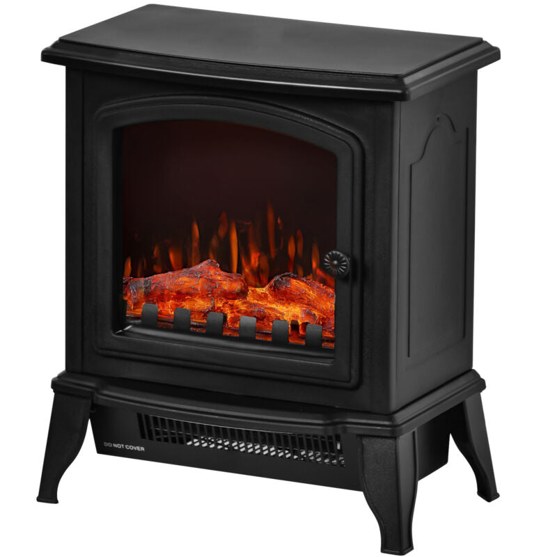 Electric Fireplace Log Burning Flame Effect Stove Fire Heater Thermal Wood 2000W
