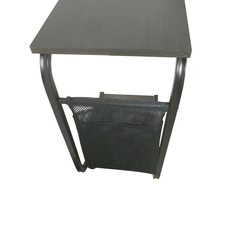 Mobile Sofa Bed Side Table End Table Coffee Tray Book Stand Black Walnut Home BN