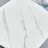Nest of 3 Coffee Table and 2 Stools Set Living Room Office Lounge Marble Effect