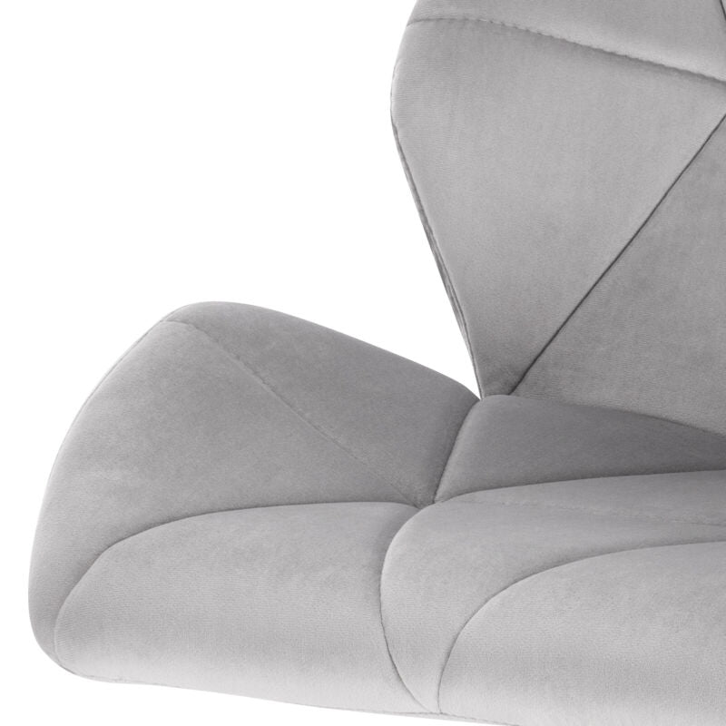 1x Bar Stool w/ Velvet Padded Swivel Gas Lift Breakfast Bar Chair Kitchen Cafe