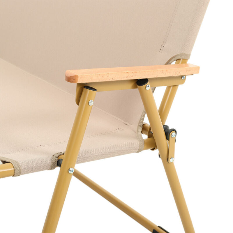 2 Seater Folding Camping Chair Portable Outdoor Picnic Oxford Beach Steel Frame