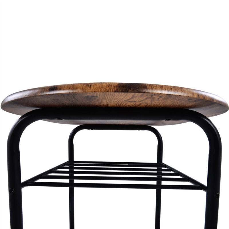 3pcs Dining Table Set and 2 Stools Breakfast Bar for Dining Room/ Kitchen MJ