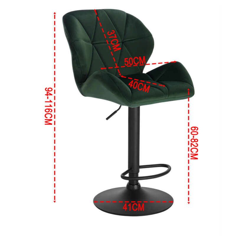 1x Breakfast Bar Stool Swivel Gas Lift Barstool Adjustable Height Kitchen Club