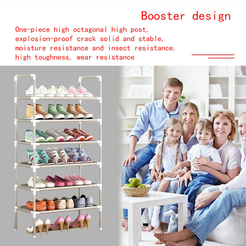 6 Tier Stackable Shoe Storage Rack Stand Shelf Stand Holder Space Saving 18Pairs
