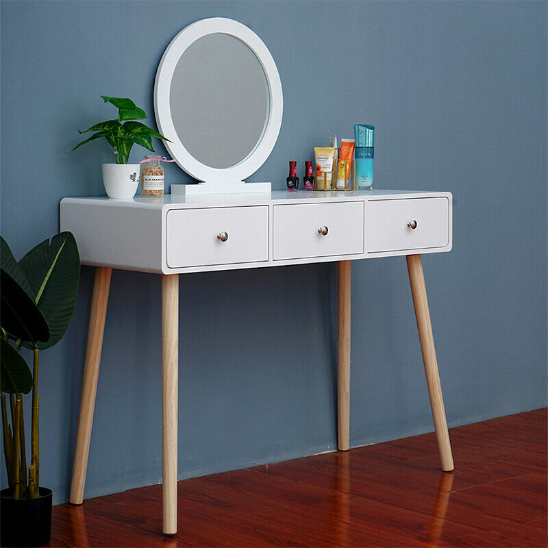 Modern Dressing Table Vanity Table Makeup Desk Dresser Set Home Bedroom Woman BN