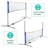 16FT Portable Volleyball Tennis Net Badminton Stand Set Poles Stand Frame & Bag