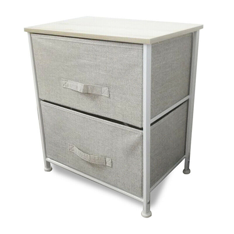 Fabric Chest of Drawers Bedside Cabinet Table Night Stand Storage Unit Cupboard