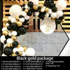134PCS Black Gold Garland Balloon Arch Kit Birthday Wedding Baby Shower Kit UK