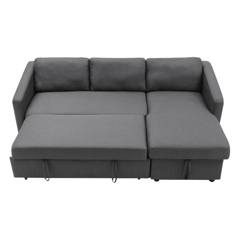 3 Seater Corner Sofa Bed with Storage Left/Right L-Shaped Corners Sleeper Couch