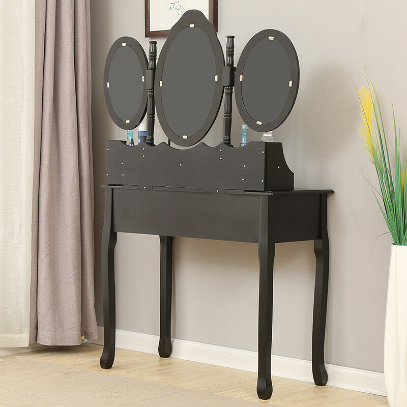 Modern Dressing Table Vanity Table Makeup Desk Dresser Set Home Bedroom Woman BN