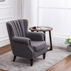 Victorian Retro Accent Armchair Wing High Back Chair Upholstered Lounge Fabric
