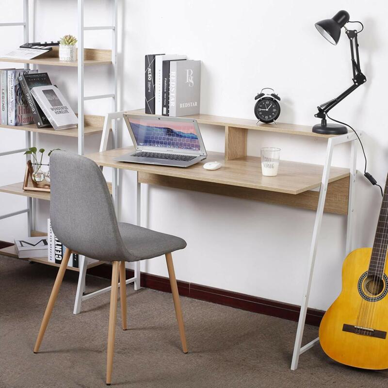 Computer Desk PC Laptop Office Table w/ Tabletop Shelf Study Writing Workstation
