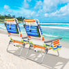 Set of 2 Beach Chair Set Portable Camping Chairs Folding Outdoor Garden Recliner