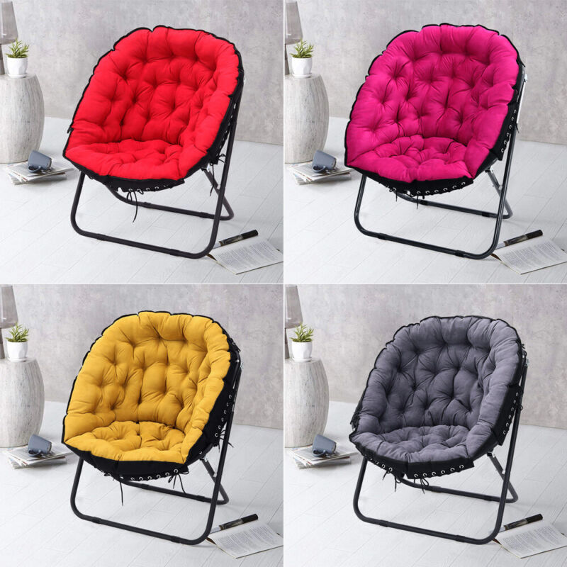 Folding Lazy Single Sofa Accent Chair Footstool Set Room Balcony Recliner Couch