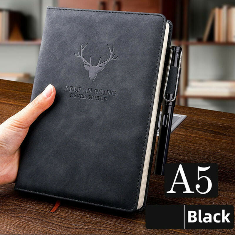 360 Pages A5 PU Leather Cover Traveler Journal Notebook Lined Paper Diary Gift