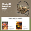 Firewood Rack Round Tubular Steel Log Baskets Heavy Duty Firewood Storage Log
