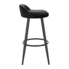 1/2x Breakfast Bar Stool Velvet Padded High Counter with Backrest Chair Barstool